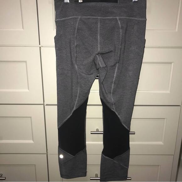 Lululemon Pace Rival Crop 22" Heathered Black 4 - Picture 6 of 11